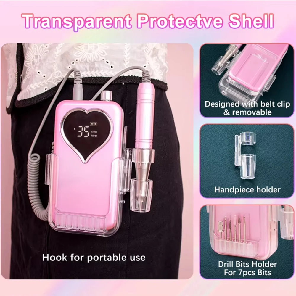 حار بيع قوة قوية الكهربائية مسمار الحفر مانيكير 35000 دورة في الدقيقة الاكريليك مانيكير E ملف جودة عالية #2