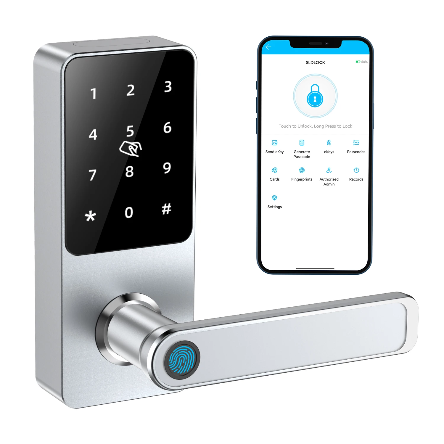 cylinder lock unlock by Intelligent biometric  keyless code unlock for wooden office door