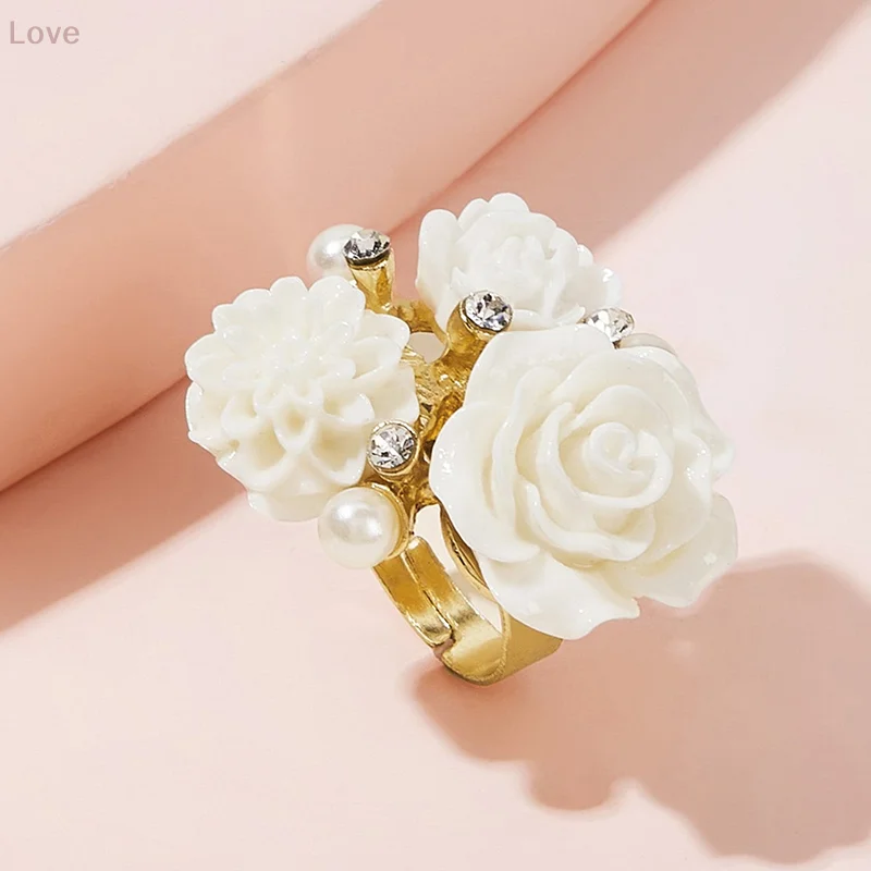 [L&P] 심플 플라워 핑거팁 네일 링 네일 사진 촬영용 네일 오픈 링 스튜디오 용품 네일 젤 컬러 메이크업 디스플레이 주얼리