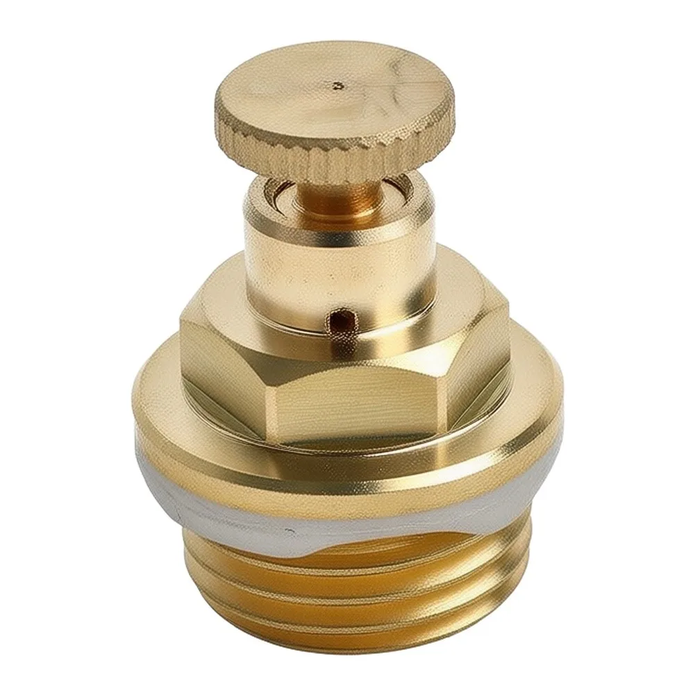 Radiator End Cap Made of Brass for For exhaust Head Designed for Floor Heating Applications Manual Bleed Function