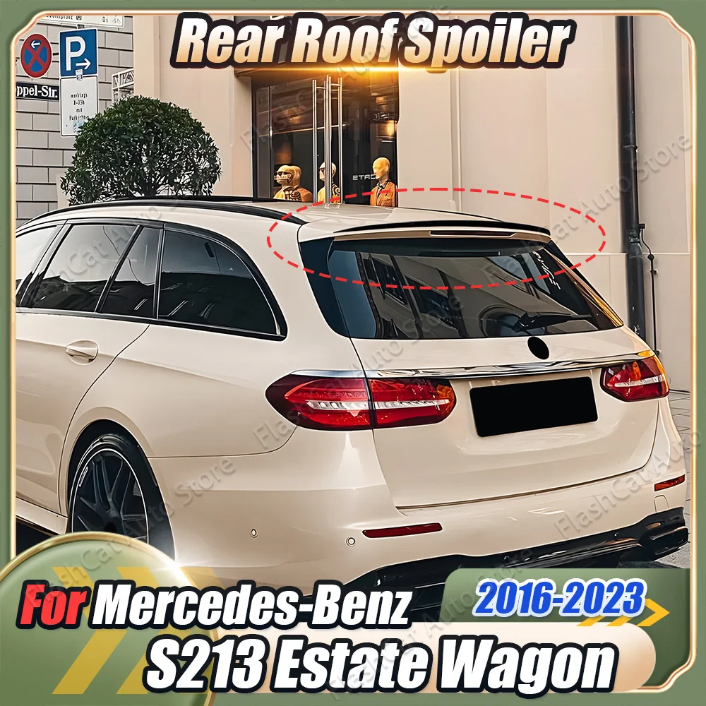 

Rear Trunk Spoiler For Mercedes Benz E Class S213 Estate AMG 2016-2023 Car Roof Lip Trim Tail Wing Body Kits Tuning