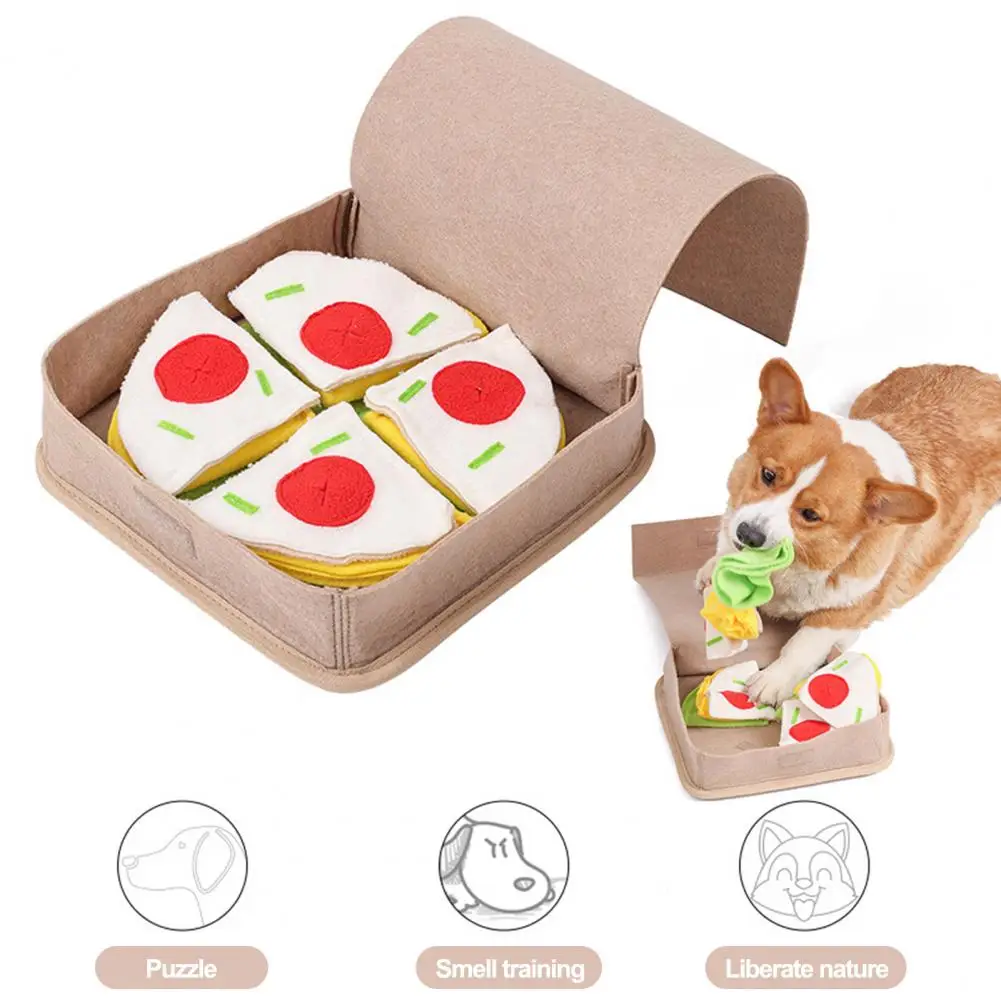 

Stable Sniffing Pad Pet Sniffing Toy Stimulate Dog's Mind with Pizza Box Snuffle Mats Slow Feeder Treat Dispenser Foraging