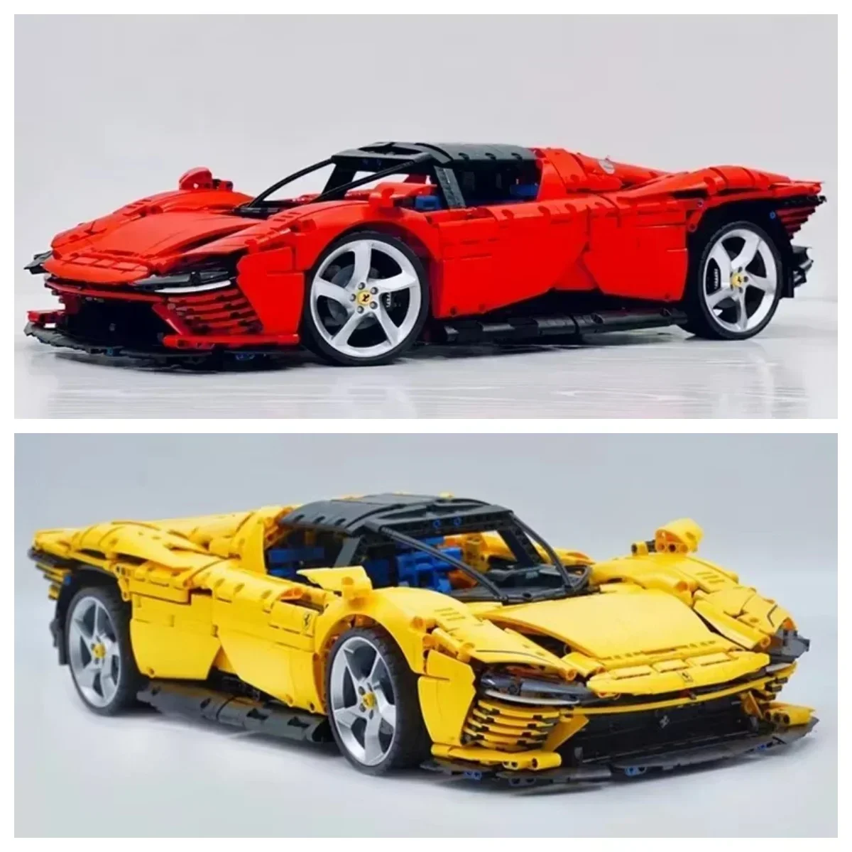 

Технический механический спортивный автомобиль, строительные блоки, желтый и красный SP3, строительные блоки, кирпичи, головоломка, игрушечный автомобиль, подарки на день рождения для ребенка