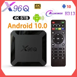 Smart TV Box X96Q Android 10.0 Allwinner H313 Quad Core 2.4GWiFi HDR10 4K 3D H.265 2GB RAM 16GB ROM X96 Media Player Set Top Box