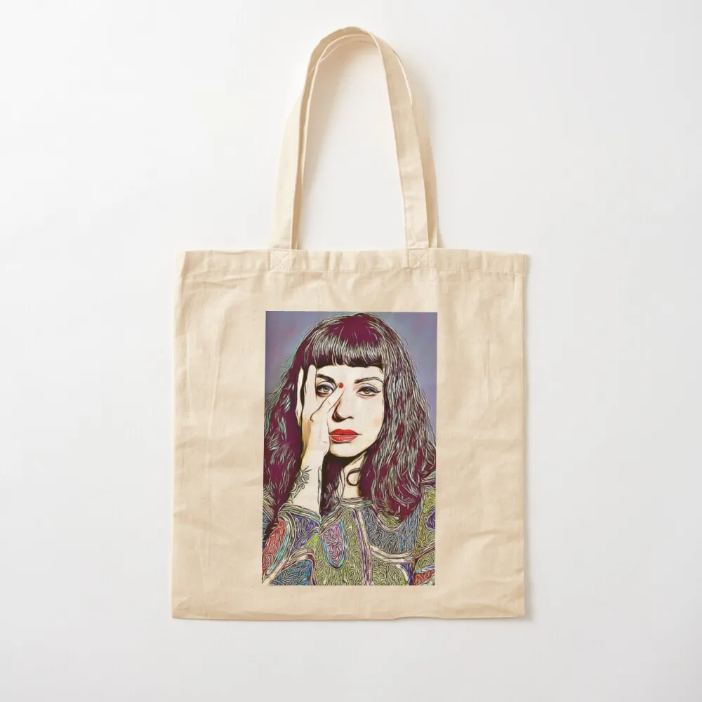 Mon Laferte My Good Love Sticker Tote Bag cute pouch bag large size bags bag for beach Women bags Canvas Tote