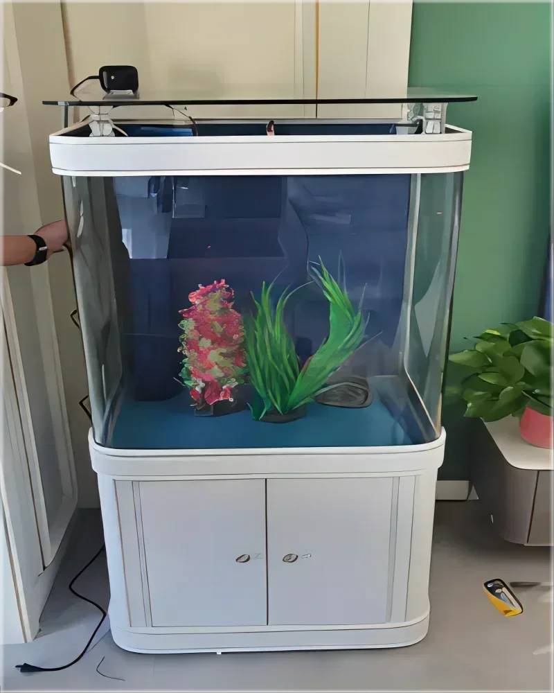 

Qw Аквариум Стеклянный Простой Европейский Бытовой Настенный Нижний Фильтр Fish Tankqw