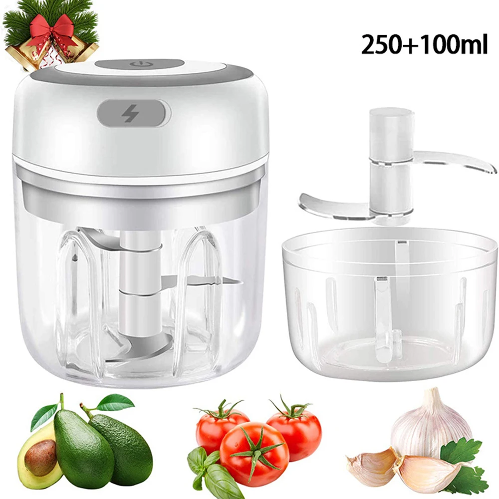 Electric Garlic Chopper MiniGarlic Masher Crusher,Small Food Processor ,Wireless Food Processor for Ginger,Chili,Fruit,100ML