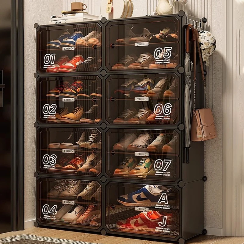 Mini Shelves Shoe Cabinet House Display Showcase Hallway Crack Garden Shoe Cabinet Metal Shelving Armario Zapatero Furniture