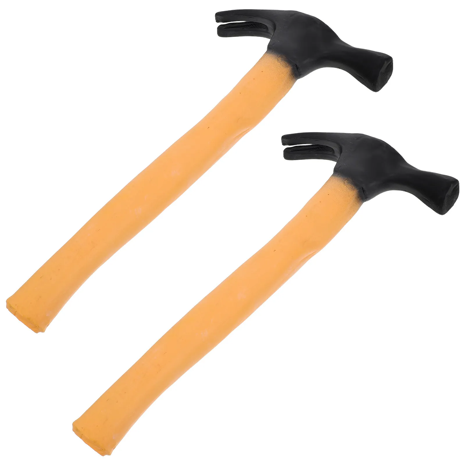 

2Pcs Ultra Realistic Fake Rubber Hammers Trick Props Prank Gag Tools Halloween Party Cosplay Stage Performance Comedy