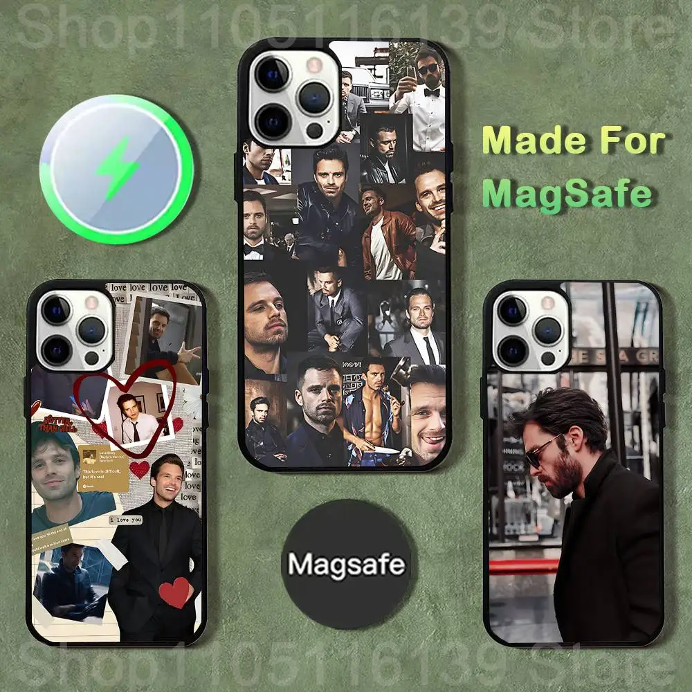 

Actor S-Sebastian Stan Phone Case For iPhone 17,16,15,14,13,12,11,Pro,Max,Plus,Mini,SE4,E Magnetic Magsafe Wireless Charging