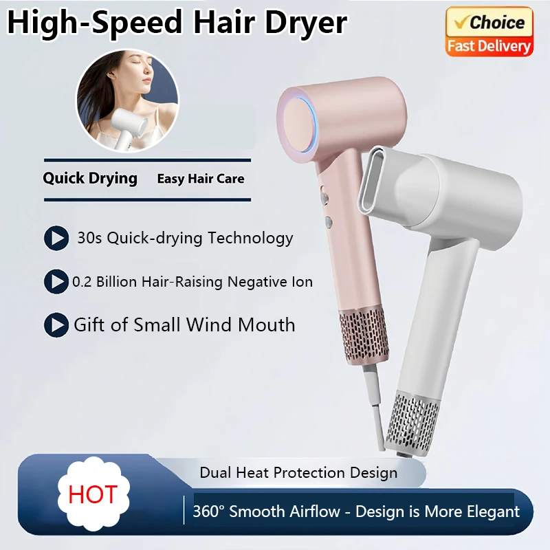 

2025 New Professional Hair Dryer High Speed Ionic Hot Cold Air Powerful Blow Dryer for Home Salon Travel Styling