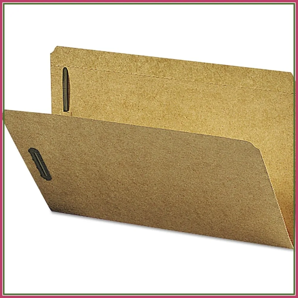 

Legal Size 2-Fastener File Folder, Kraft, 50-Pack, Reinforced Tab