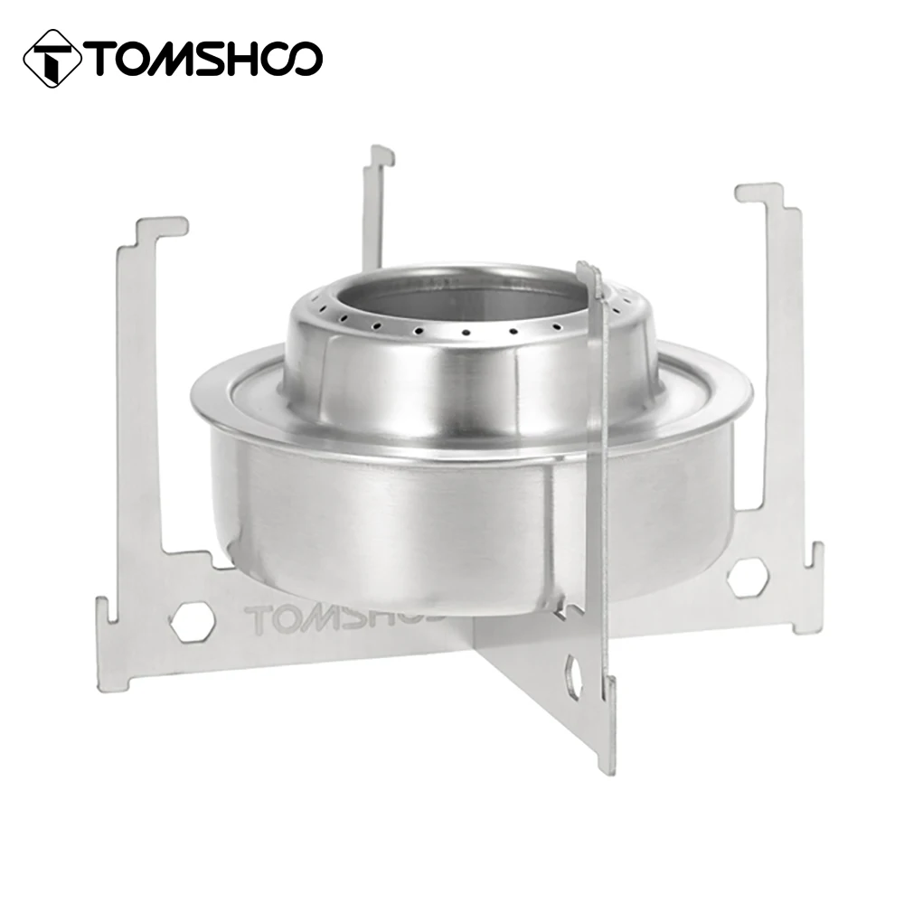 Tomshoo Mini Alcohol Stove Set Spirit Burner Stove Portable Mini Ultralight Outdoor Camping Stove Furnace w Cross Stand Rack