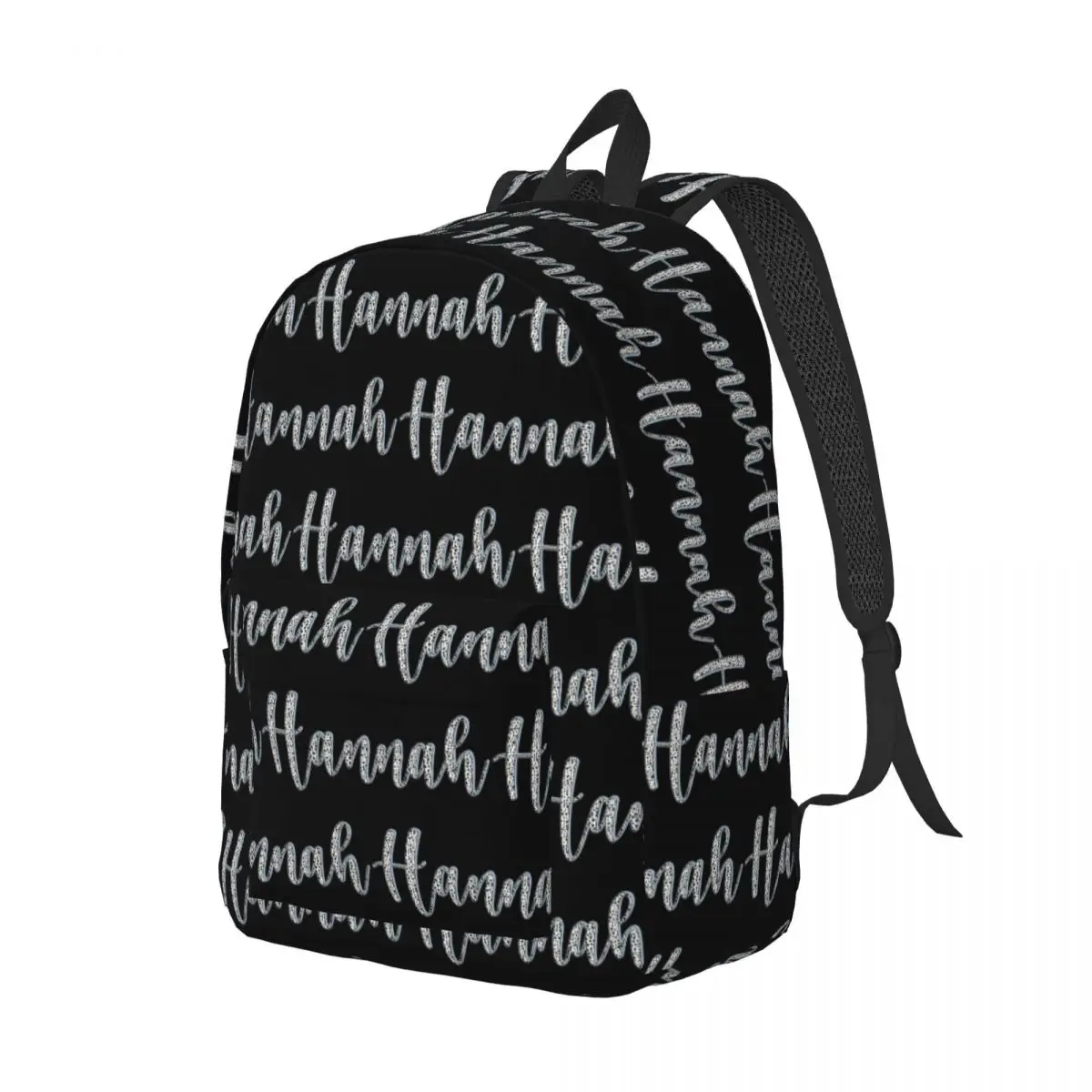 Hannah Name, Dalmatian Pattern Hannah First Name Backpack Daypack Large Capacity BookBag School Bag Shoulder Bags for Men Women