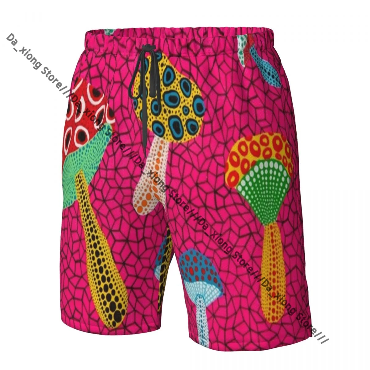 Heren strand korte sneldrogende zwembroek Yayoi Kusama Art badmode badpak zwembroek
