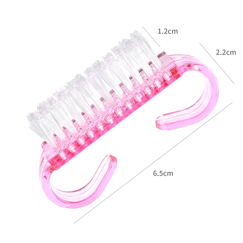 5/10Pcs  Acrylic Hard Cleaner Horn Nail Brushes Nail Art Manicure Pedicure Remove Dust Plastic Cleaning Nail Brushes Tools Set