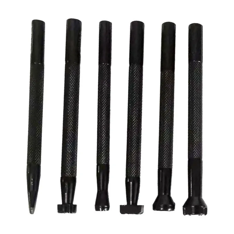 6Pcs Leather Printing Tool Alloy Saddle Making Carving Handmade Leatherwear Craft DIY Punch Stamps Metal Leather Stamping Saddle