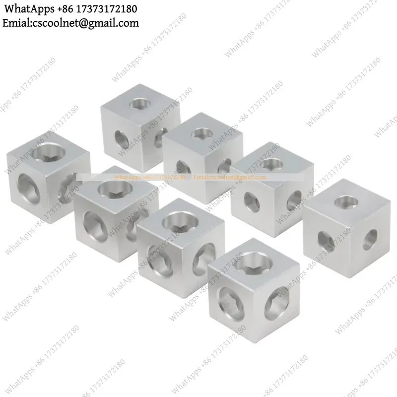 8Pcs Silver Corner Bracket Cube 20x20x20mm for 6mm Slot Aluminum Extrusion Profile 2020 Series