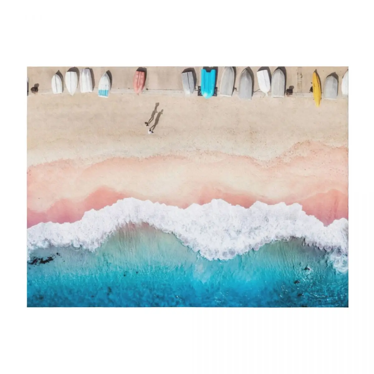 

Boats and Beach Throw Blanket Multi-Purpose bed plaid Nap Picnic Blankets