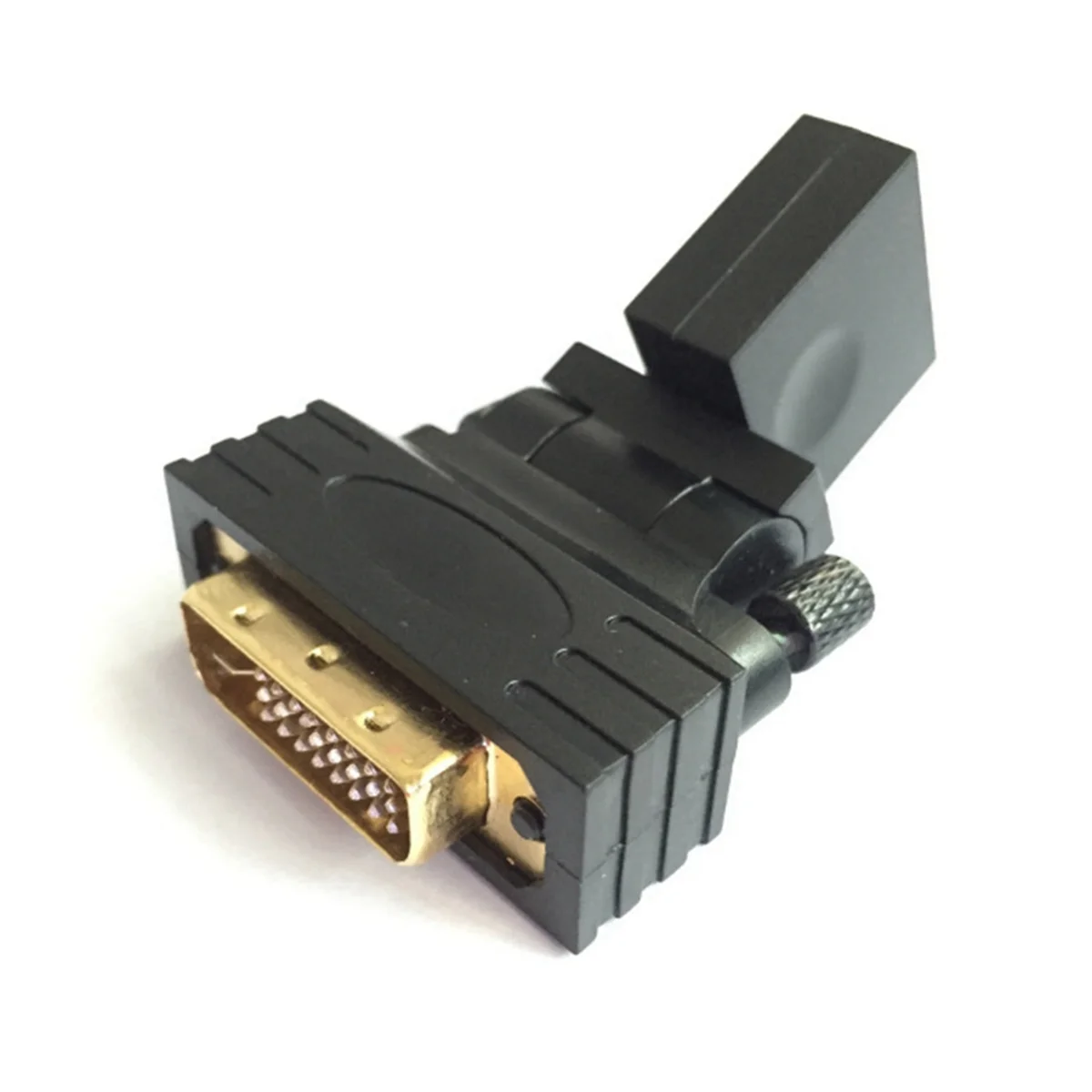 &A23G& DVI to HDMI-Compatible Adapter Male to Female 360 Degree Rotating Swivel for HDTV, Video Card