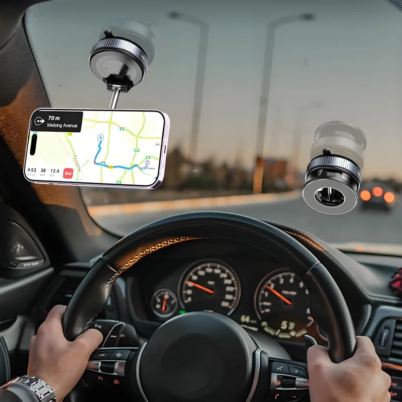 

Новый магнитный вакуумный автомобильный держатель для телефона 360° ° Поворотная присоска, навигационная подставка, кронштейн, автомобильный магнитный держатель 2025 для телефона