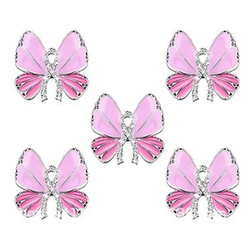 1/10pcs Breast Cancers Awareness Lapel Pins Pink Ribbon Pins Ribbon Lapel Pins for Charity Recognition,Public Event