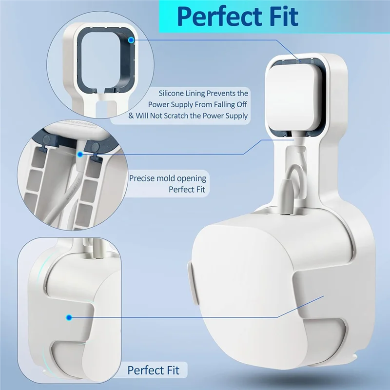 دعامة تثبيت على الحائط لجهاز توجيه Eero 6+ شبكي ثنائي النطاق Wi-Fi 6+، دعامة مقبس قوية، توفير المساحة، إدارة الأسلاك-AA78