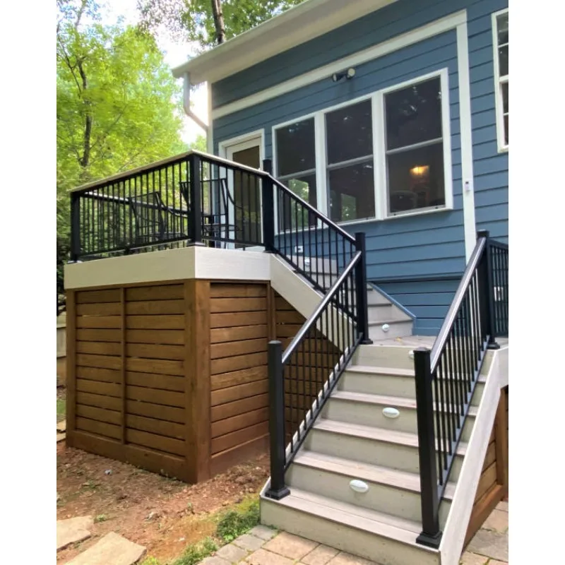 Современные перила из алюминиевого сплава по индивидуальному заказу для садов вилл и балконов/ лестниц, легко устанавливается, терраса во дворе