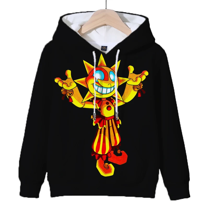 Fnaf Sundrop Moondrop Hoodie Girls Hooded Sweatshirts Funny Cartoon Kids Hoodies Boys Casual Pullovers Harajuku Hoody Tracksuit