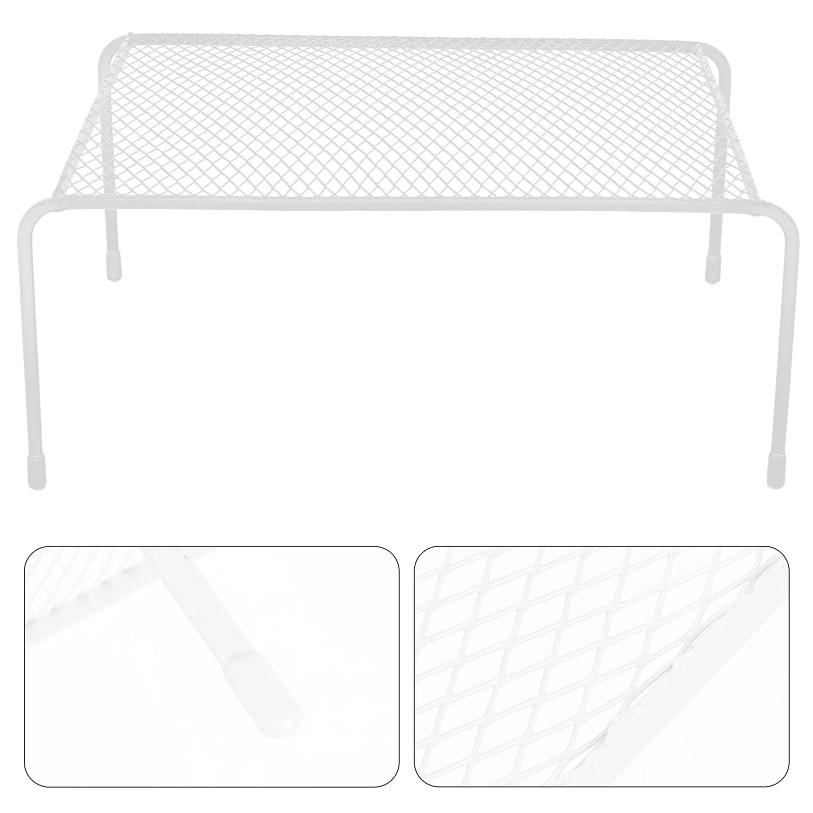 

Kitchen Double-Layer Metal Dish Drying Rack Tableware Holder Bowl Plate Organizer Countertop Organizer with Anti-Slip Feet