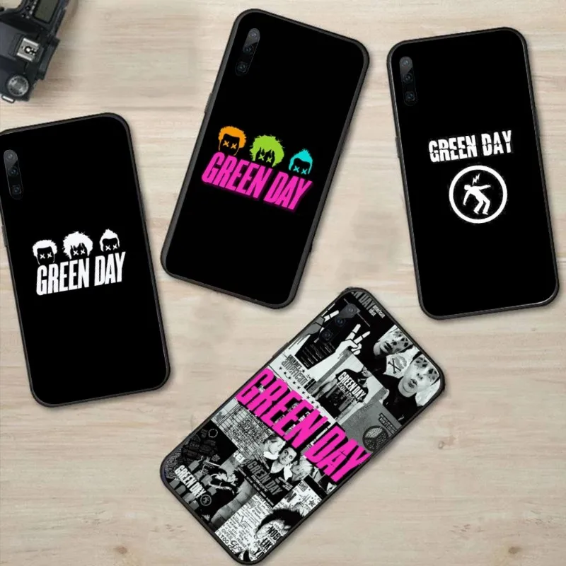 Green Day Punk Mobile Phone Case for Huawei P50 P40 P30 Pro Lite P Smart 2021 2019 Magic 3 Black Soft Phone Cover Funda