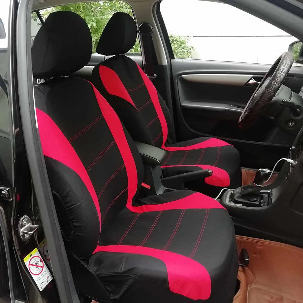 4pcs/Set Vehicle Car seat Cover Protector Seat Comfortable Dustproof Headrest Front Seat Covers Red Black