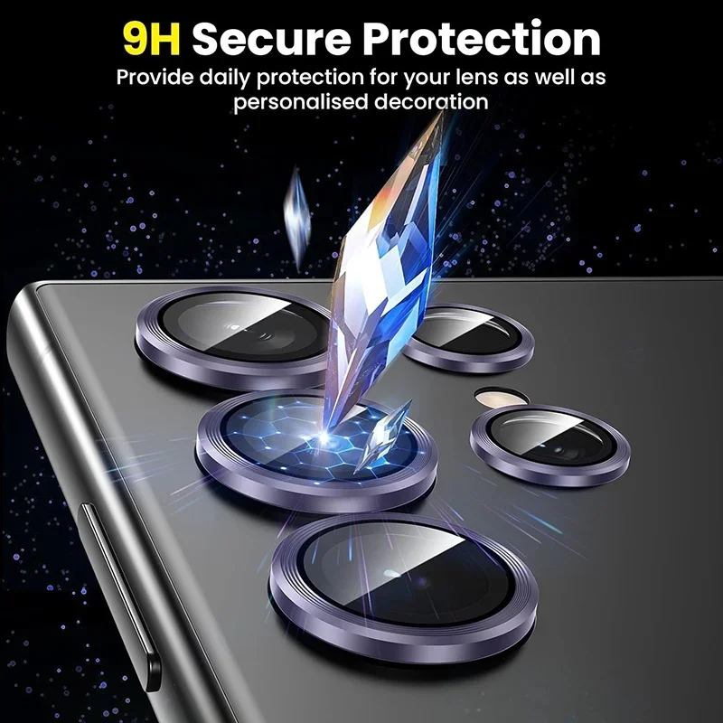 زجاج عدسة حلقة معدنية لهاتف Galaxy S25 Ultra S24 + S24 Plus FE واقي كاميرا لغطاء حماية العدسة الخلفية S25ultra #5