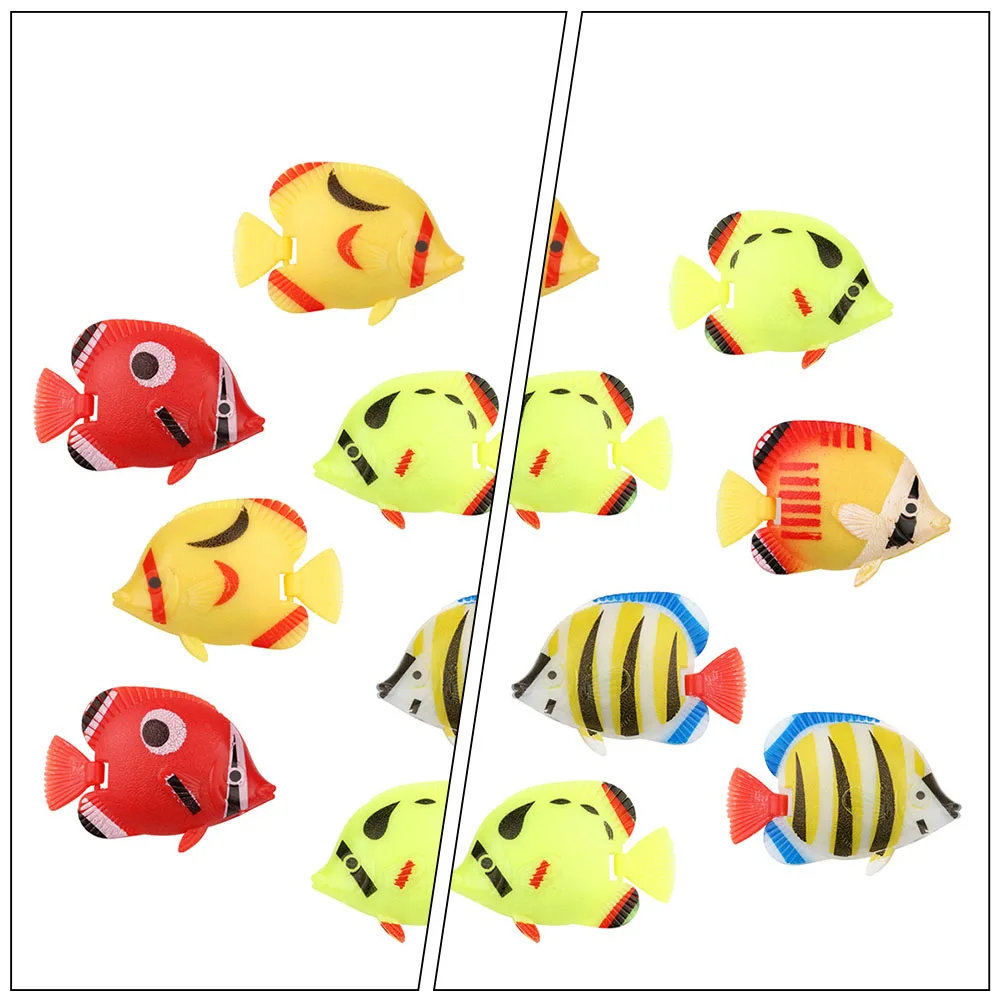 

25Pcs Lifelike Moving Artificial Floating Fish Decorative Aquarium Ornament Plastic Simulation Fish Tank Accessory
