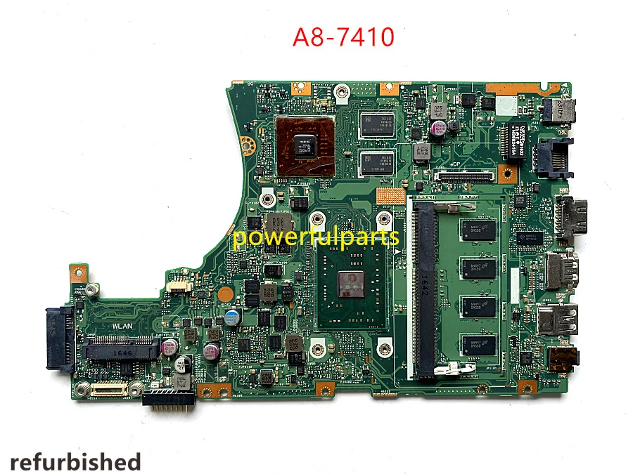 

refurbished and working good for asus X455 X455YI laptop motherboard with A8-7410 cpu rev.2.0 +graphic 216-0867040