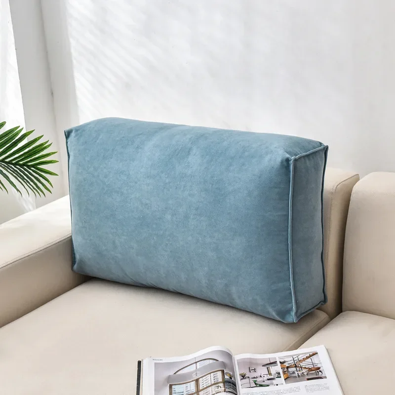 Nordic Rectangular Soft Velvet Sofa Cushion Cover Pillow Cover Lumbar Protective Solid Color Simple Home Decoration Pillow Cover