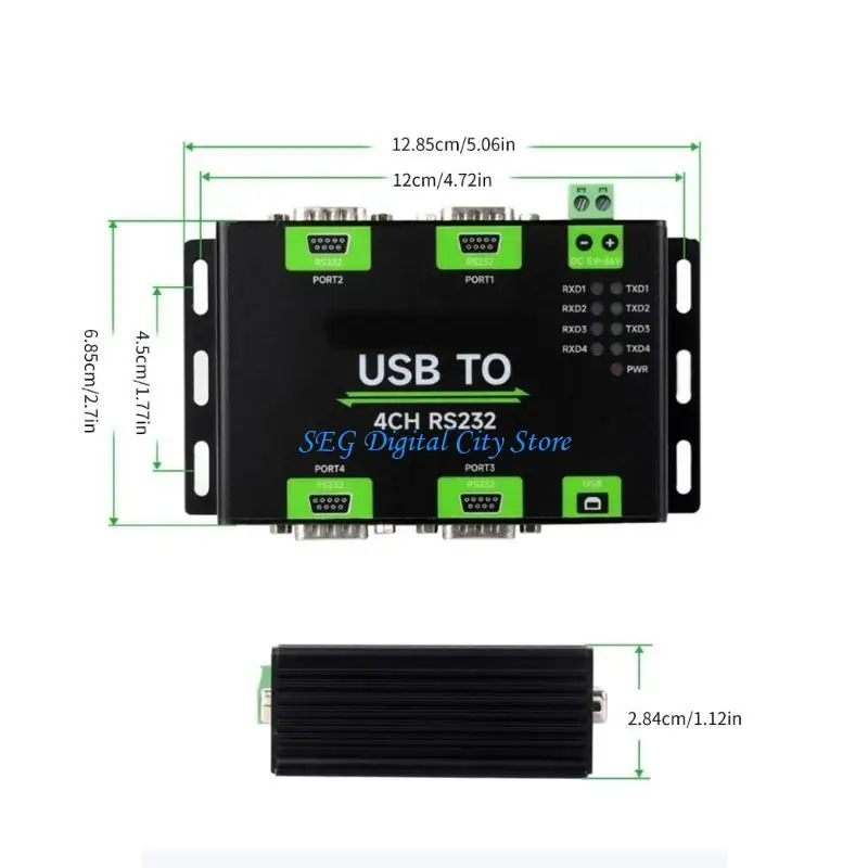 Convertitore comunicazione U75B da USB a RS232 a 4 con protezioni multiple