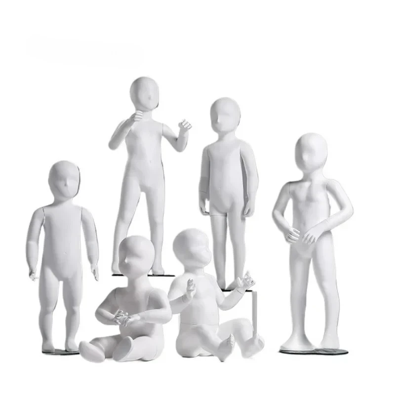 Children's Mannequin for Children's Clothing Store Stand Children Sitting Model Doll Clothing Props Female Window Display Stand