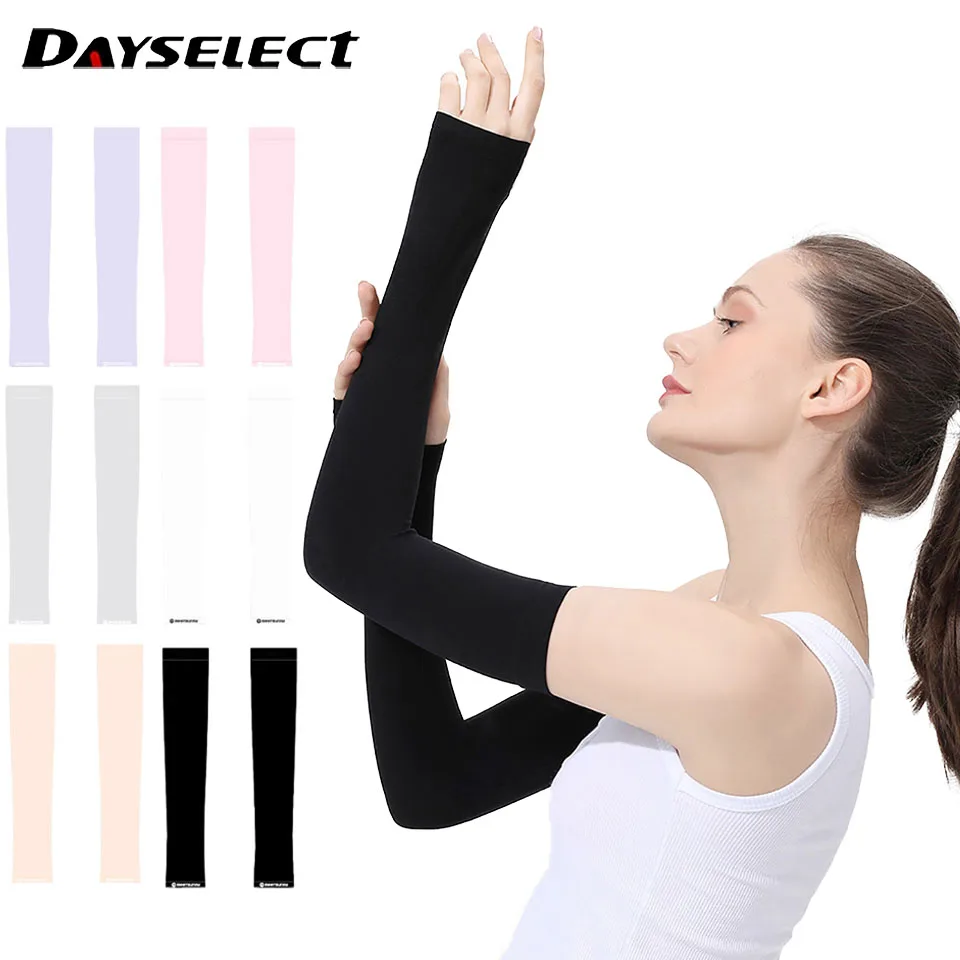 

1Pair UF50+ Summer Ice Sleeve Sun Protection Sleeve Thin Breathable Sleeve Arm Protector Ice Cool Ice silk Sleeve Men Women