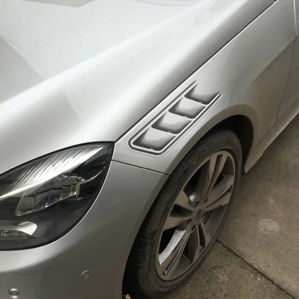 Estilo de coche, rejillas de ventilación falsas 3D, salida decorativa, pegatinas de ventilación lateral, calcomanías divertidas, símbolo del emblema, pegatinas personalizadas creativas