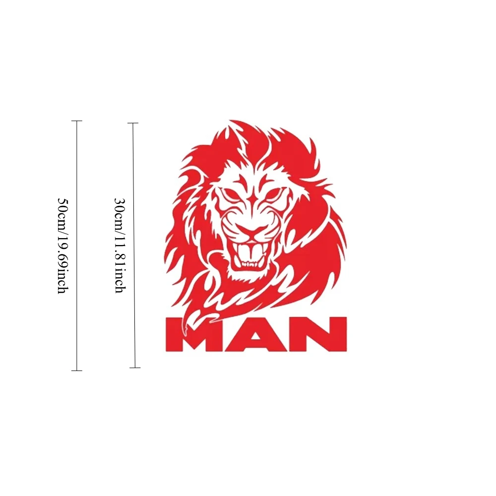 Für MAN LKW-Aufkleber, Vinyl-Aufkleber für die Kabinenfensteroberecke, mattiertes Glas, LKW-Fensterdekor-Set, Aufkleber für links und rechts