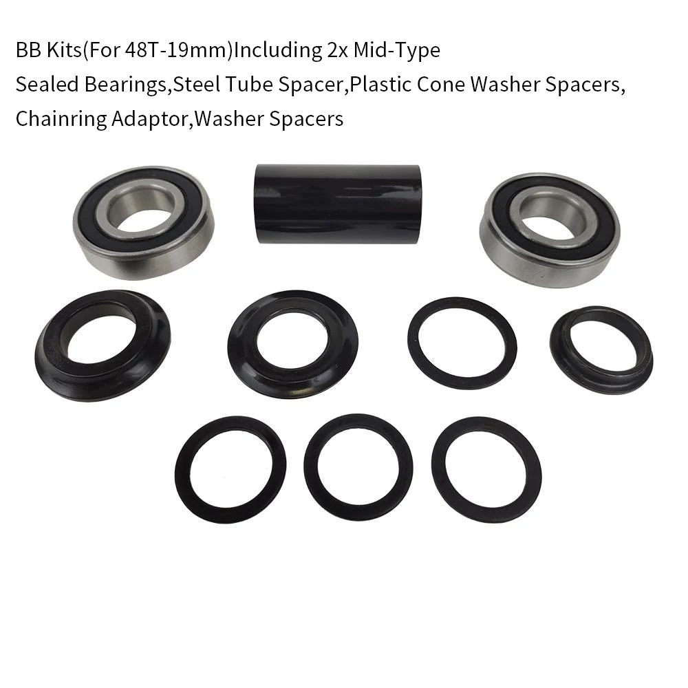 BMX BB Sets 19mm BB Kits For MID bottom Bracket Bearing BBsets For BMX Crankset 3 Piece  BMX Accessories BBset Freestyle List