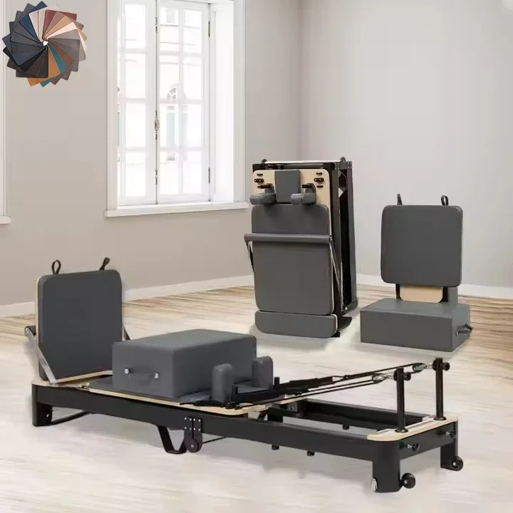 

Pilates Reformer Professional Gym Fitness Yoga Body Exercise Training Foldable Pilates Reformer Machine Aluminum