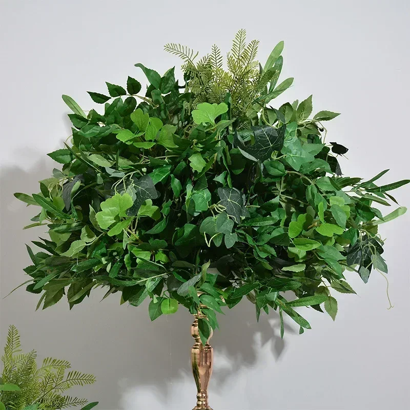 Green Plants Outdoor Runners Wedding Decoration, Artificial Plants Ball Road Leaders Decoration Fake Plants Garden Decoration