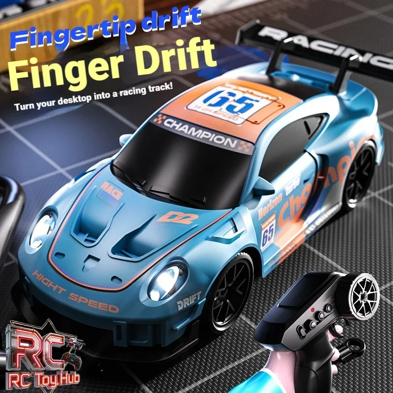Novo Produto: Carro de Corrida Profissional RC Miniatura 1:64 de Alta Velocidade com Tração nas Quatro Rodas, Carro de Drift com Velocidade Variável, Brinquedo Modelo para Meninos