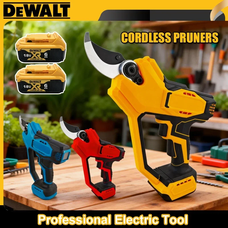 

Аккумуляторные бесщеточные секаторы DeWalt 35 мм, электрические ножницы для обрезки веток, мощный инструмент для резки, совместимые с Makita/Milwaukee