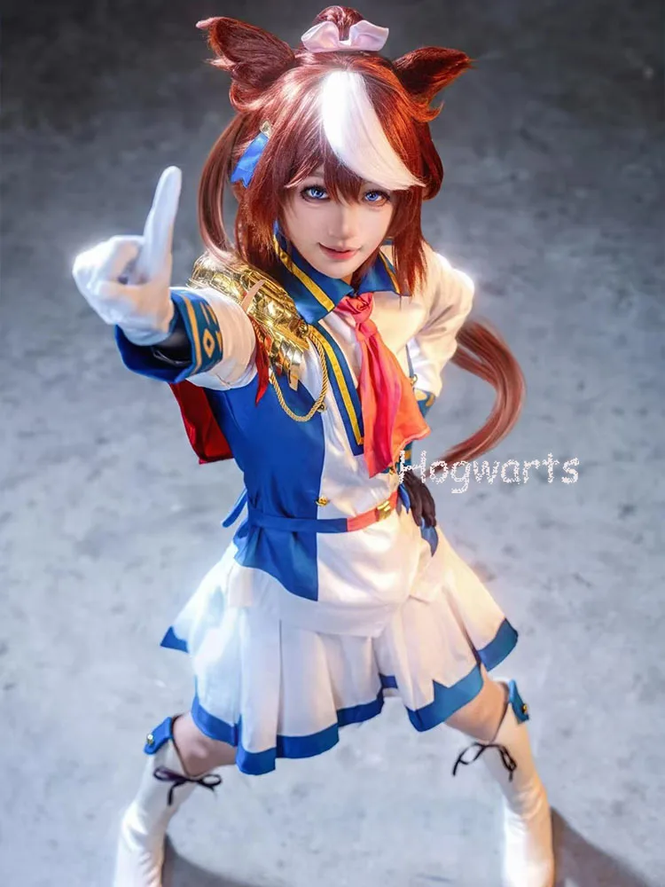 Pretty Derby juego Tokai Teio disfraz de Cosplay uniforme escolar hermoso traje Halloween carnaval Comic Con fiesta de juegos de rol