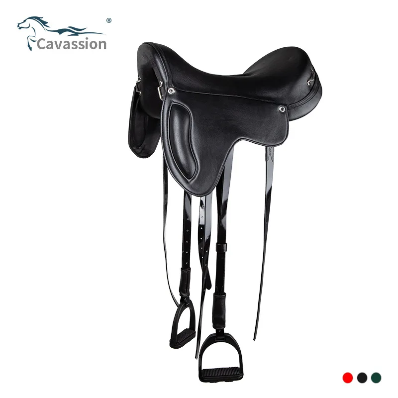 

Microfiber Endurance Pommel Horse Saddle, Wild Riding Endurance Equestrian Riding 8201116