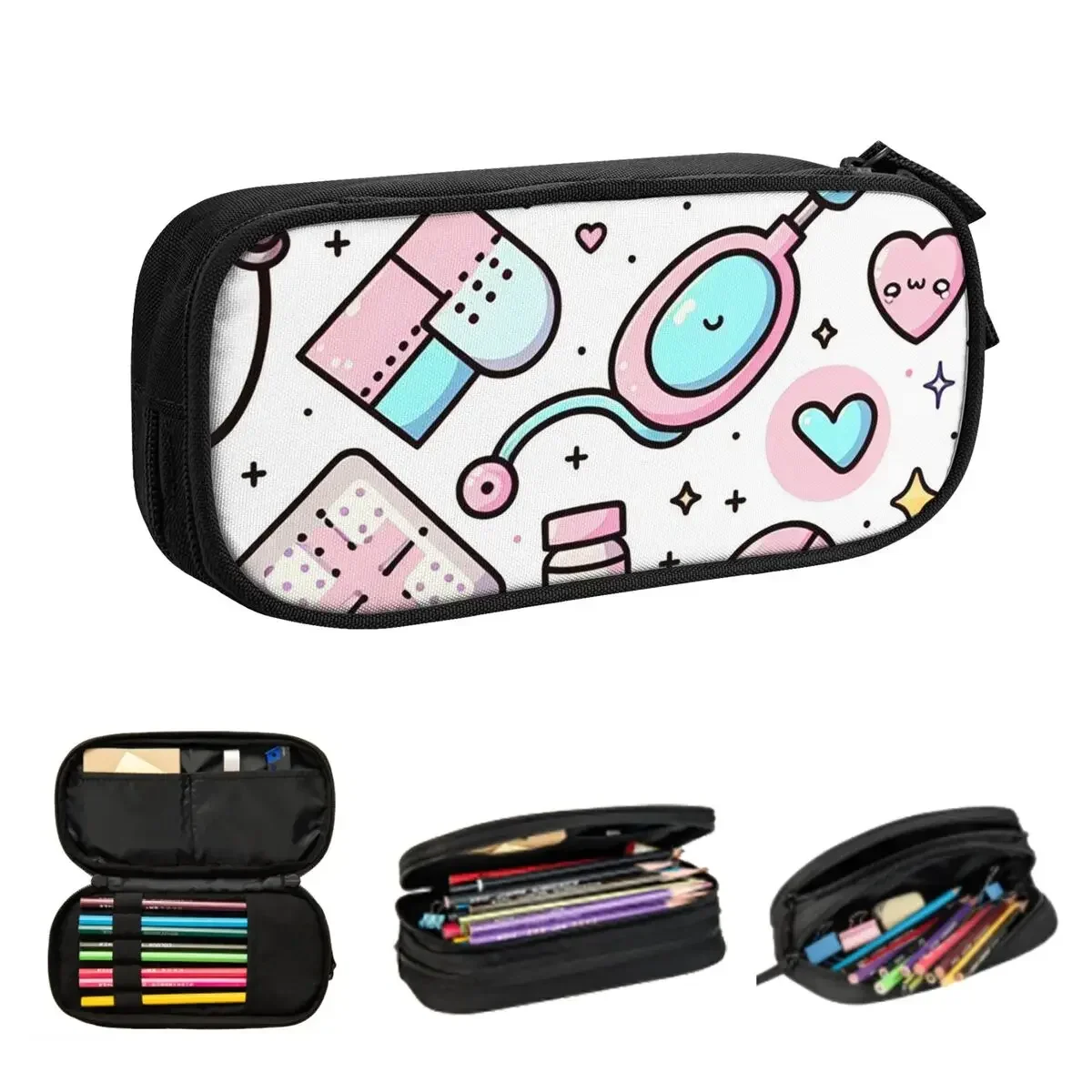 

Kawaii Medicine Pattern Kawaii Cute Pencil Cases Large Capacity Pen Bags Pen Box Pencil Pouch For Boys Girls Stationery SchooL
