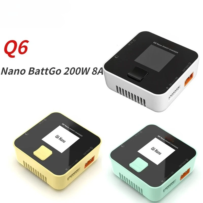 

НОВОЕ зарядное устройство ISDT Q6 Nano BattGo 200 Вт 8A Lipo с цветным карманом для радиоуправляемого гоночного дрона-самолета 1-6S Lipo Battery